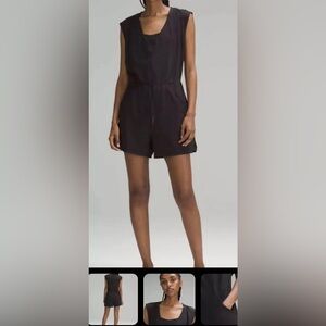 lululemon athletica Black Sleeveless Romper